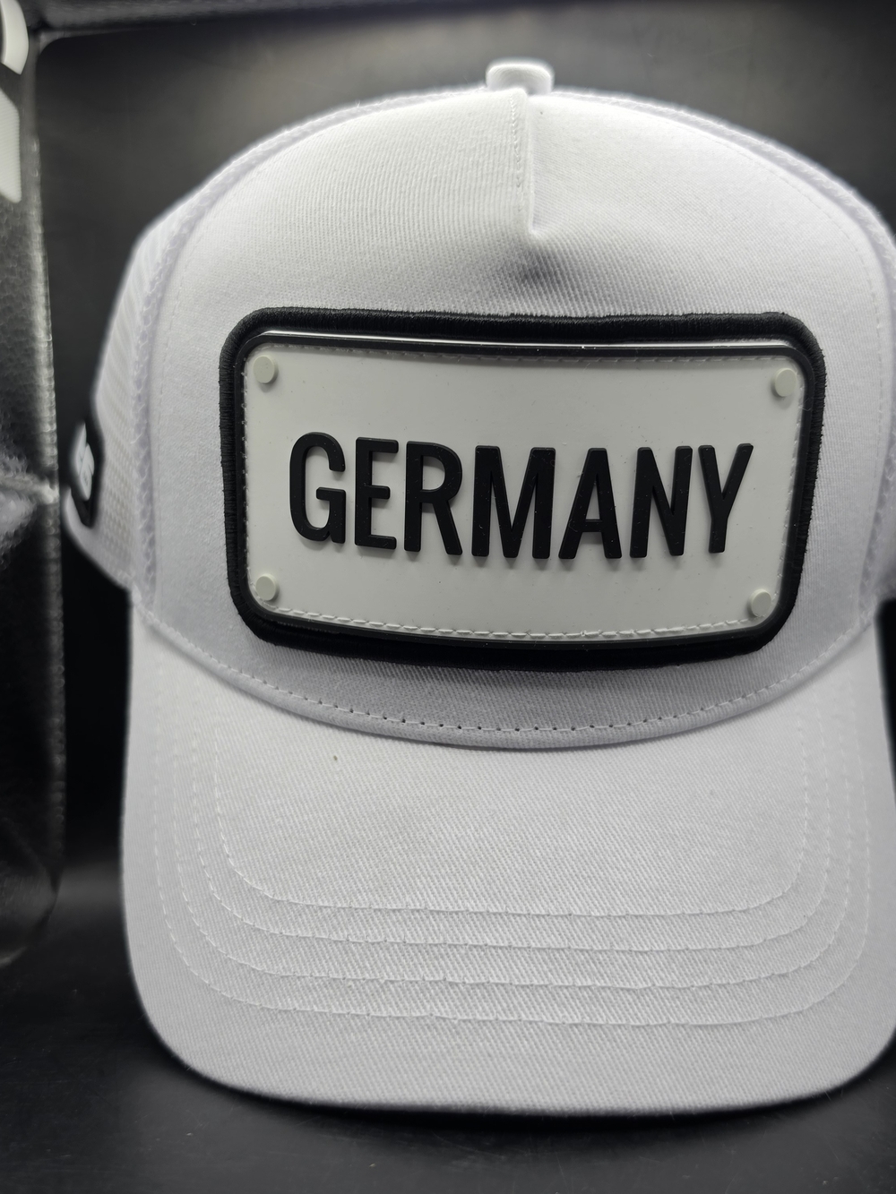 The Official FIFA World Cup 2026 Hat GWhite "Germany" Embossed Patch Trucker Cap